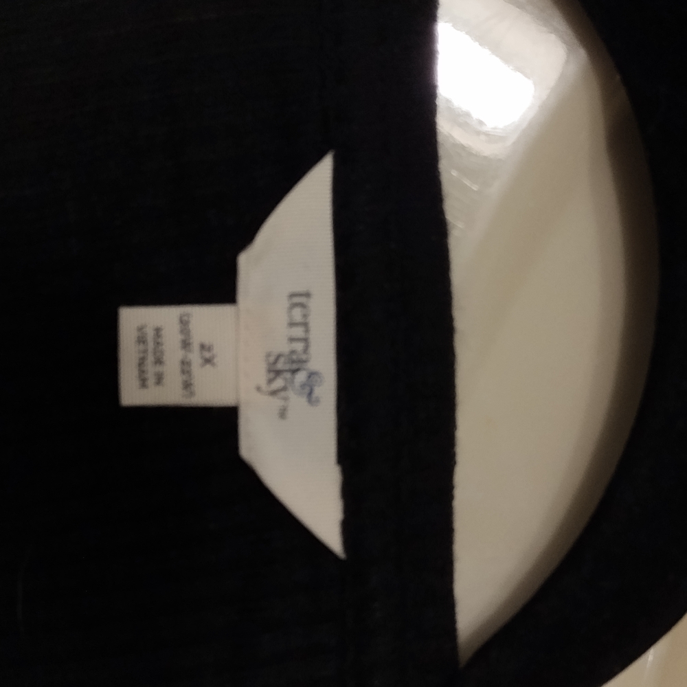 Terra & Sky Charcoal V-Neck Top - Picture 4 of 5